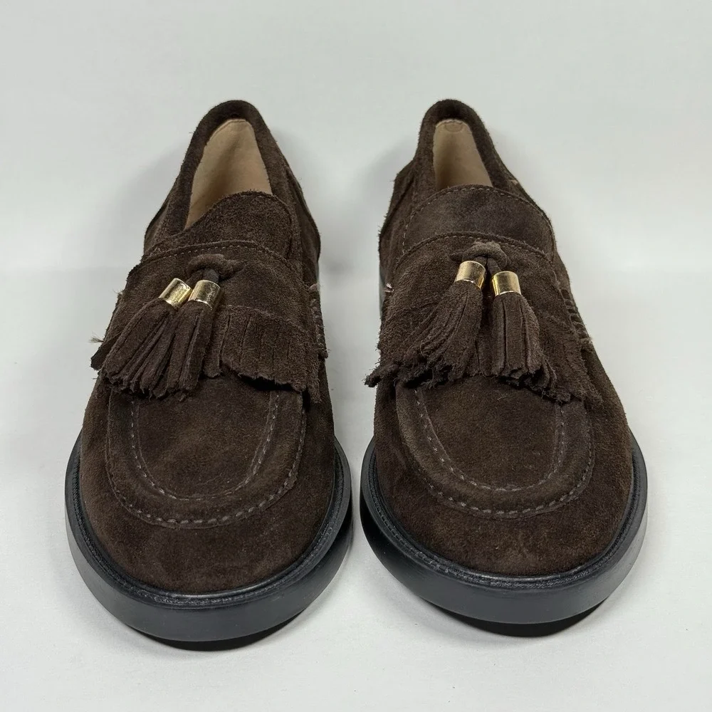 NEW Steve Madden Size 6.5 M‎ Brown Suede Radcliff Tassel Loafer Slip On Shoes - Picture 3 of 10